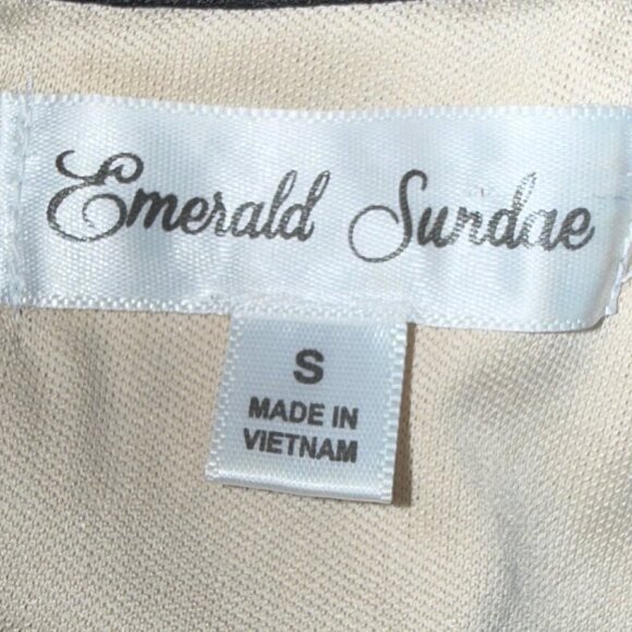 Emerald Sundae Little Black Dress Has Cutouts & Fringe‎ Fully Lined Size S - Picture 10 of 12